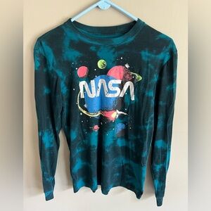 NASA Tie-dye Graphic Long Sleeve Tee